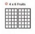 Gaufrier 4x6 Fruits 147x93x22mm 2800W